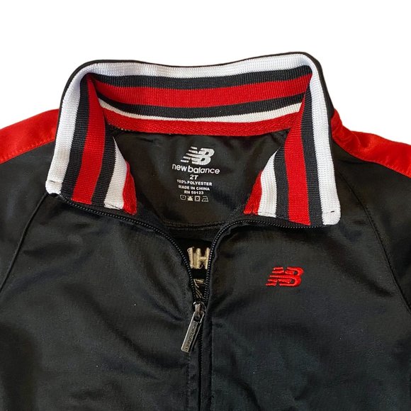 New Balance Other - NB New Balance Track/Sweat Jacket Toddler Boys 2T - Black & Red w/ White Accents